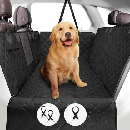 2025 Black Orange Waterproof Dog Car Seat Cover for Back Seat, Collapsible Scratchproof Dog Car Seat Cover, Nonslip Dog Seat Cover, Universal Size Fits for Car/Truck/SUV